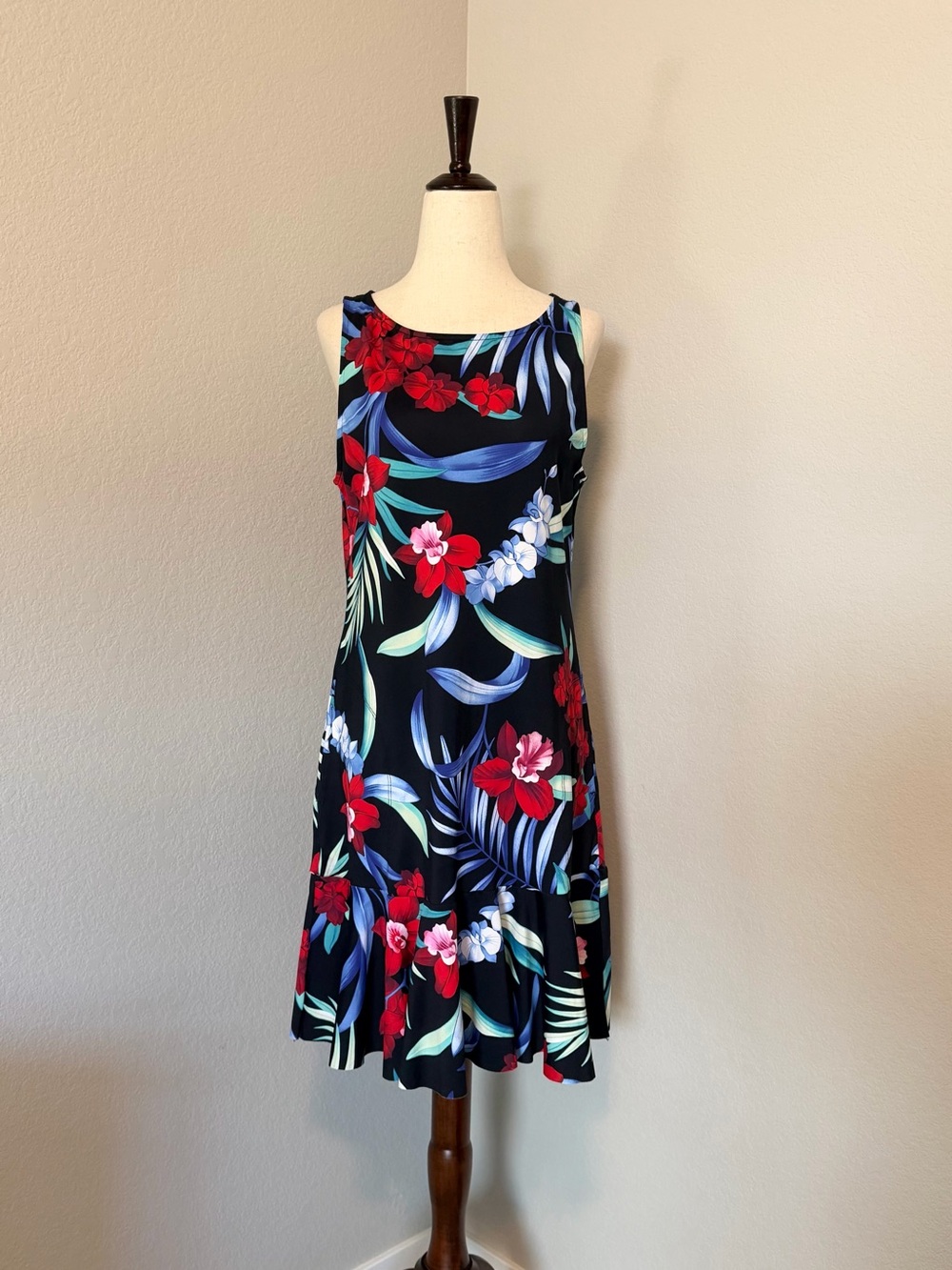 Tommy Bahama Midnight Orchid High Neck Dress Cover-Up dress - Size Medium